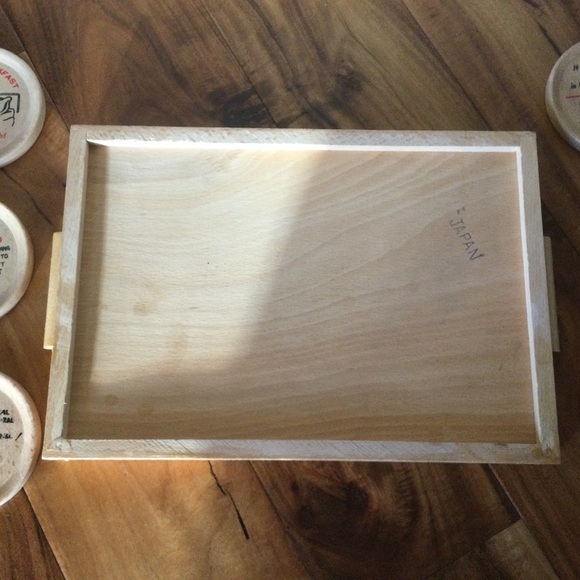 ✔️Vintage 6 Coasters w/ Wood Tray Retro Drinking Jokes Humor Prints MCM - Picture 5 of 10